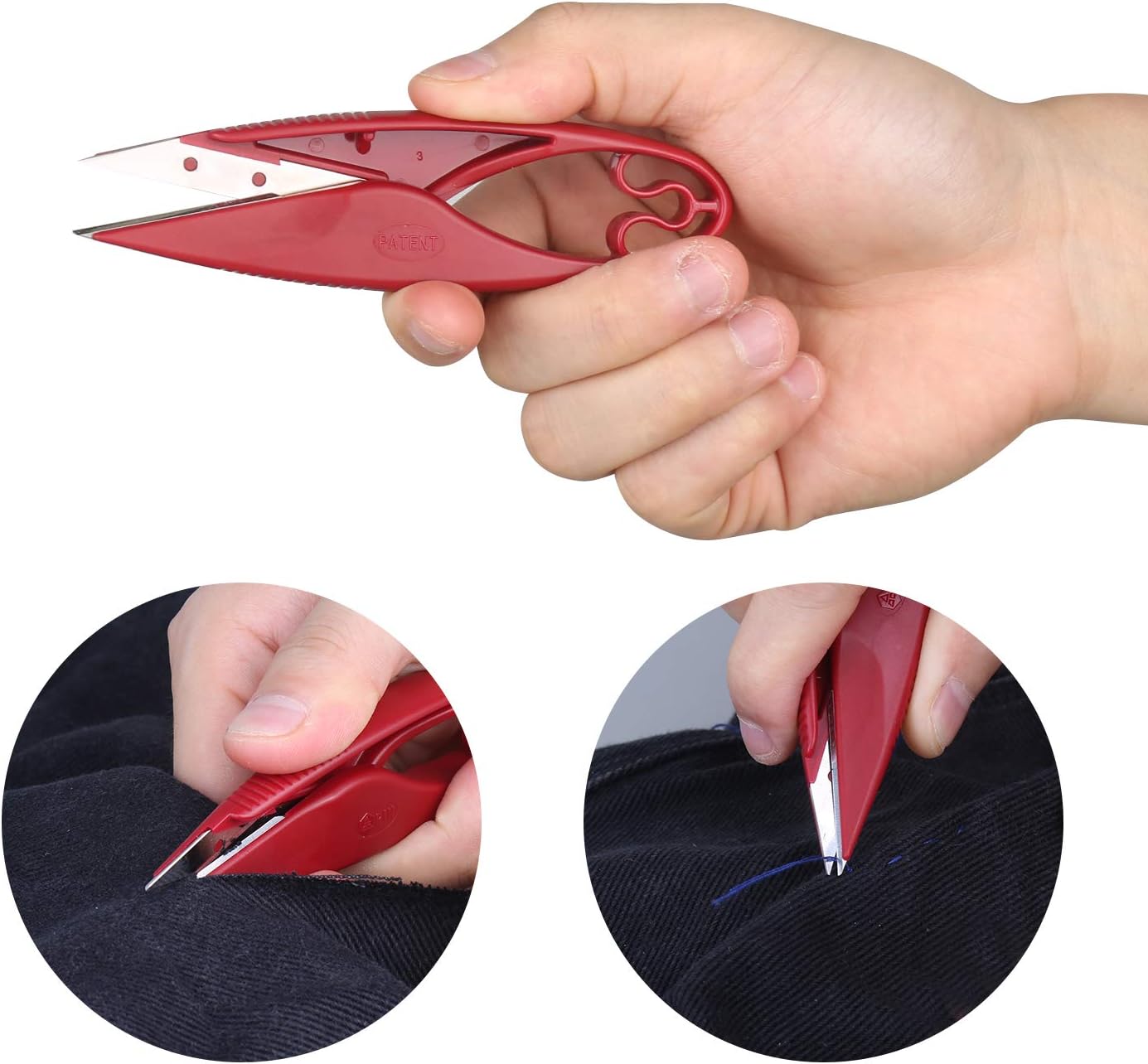 Sewing Seam Ripper Tool, Stitch Remover and Thread Cutter with 2Big+2Small Seam Rippers, 1 Pack Thread Snips, 1Pack 5”Scissor