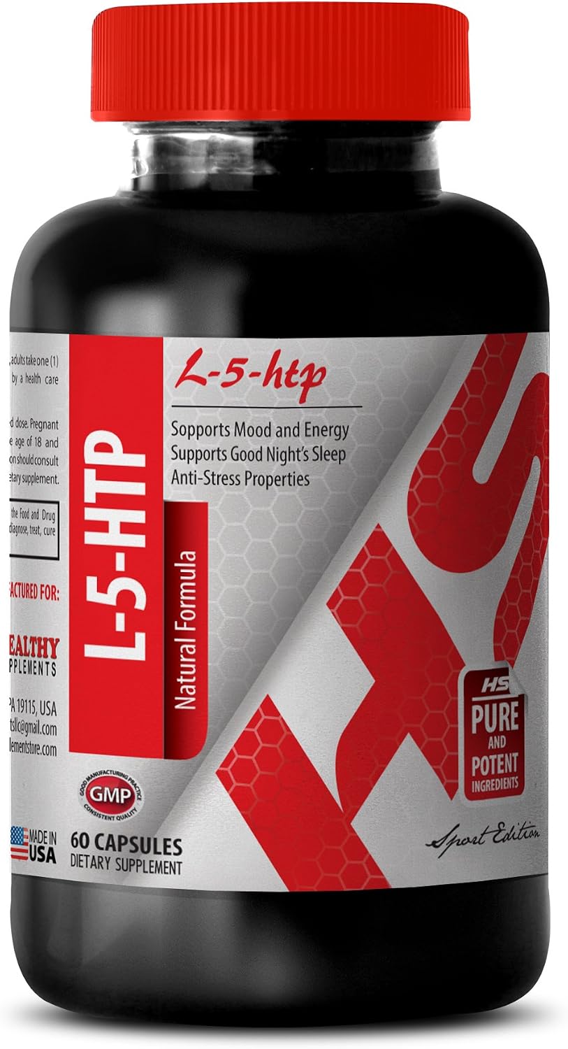 Amazon Com 5 Htp Weight Loss 377 Mg L 5 Htp Natural Formula Improve Mood 1 Bottle Health Personal Care