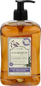 A LA MAISON Lavender Aloe Natural Hand Wash Made with Essential Oils - Biodegradable, Plant-Based, Vegan, Cruelty-Free (16.9 
