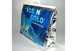 ICE N COLD Insulated Picnic/Shopping Cooler Bags, Pack of 2, Lightweight Soft Collapsible, Large Capacity, 35lbs, Fast Same Day Shipping