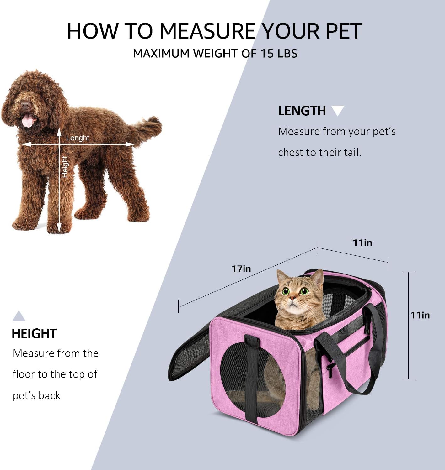 TSA Airline Approved Small Dog Carrier Soft Sided Moyeno Cat Carriers