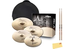 Zildjian A391 A Family Sweet Ride Cymbal Pack Bundle with Cymbal Bag, Drumsticks, and Austin Bazaar Polishing Cloth