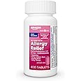 Amazon Basic Care Allergy Relief Diphenhydramine HCl 25 mg, Antihistamine Tablets for Symptoms Due to Hay Fever and Upper Res