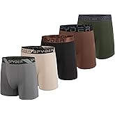 Spyder Mens Boxer Briefs 5 Pack Poly Spandex Performance Boxer Briefs Underwear
