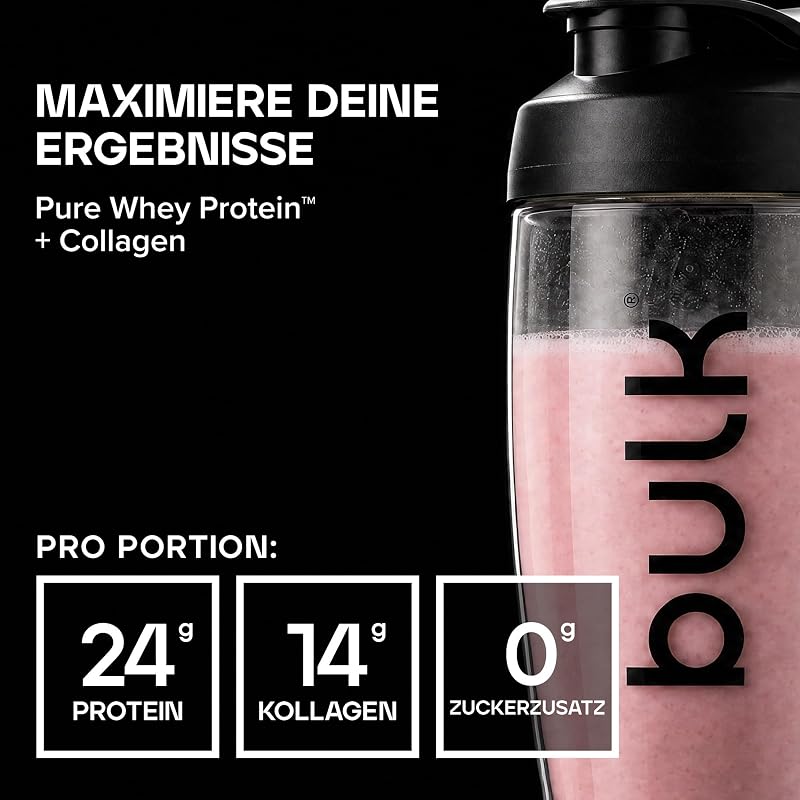 Pure Whey Protein + Kollagen, Erdbeere, 2kg