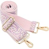 Wide Shoulder Strap Adjustable Replacement Belt Guitar Style Crossbody Bag Handbag Strap Multicolor Canvas Straps(Wide:2in)(Color39)