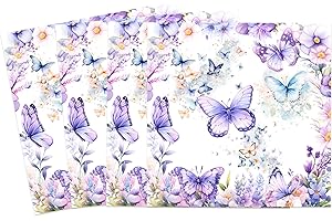 VETWO Butterfly Birthday Party Paper Napkins 60pcs Spring Butterfly Party Decorations Butterfly Disposable Paper Napkins for Girls Baby Shower 1st 2nd 3rd 4th Birthday Party Supplies Decorations