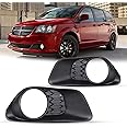 AUTOFREE Fog Light Bezels for Dodge Grand Caravan 2011-2020, Driving Fog Lamp Cover Replacement 1 Pair Left and Right Side