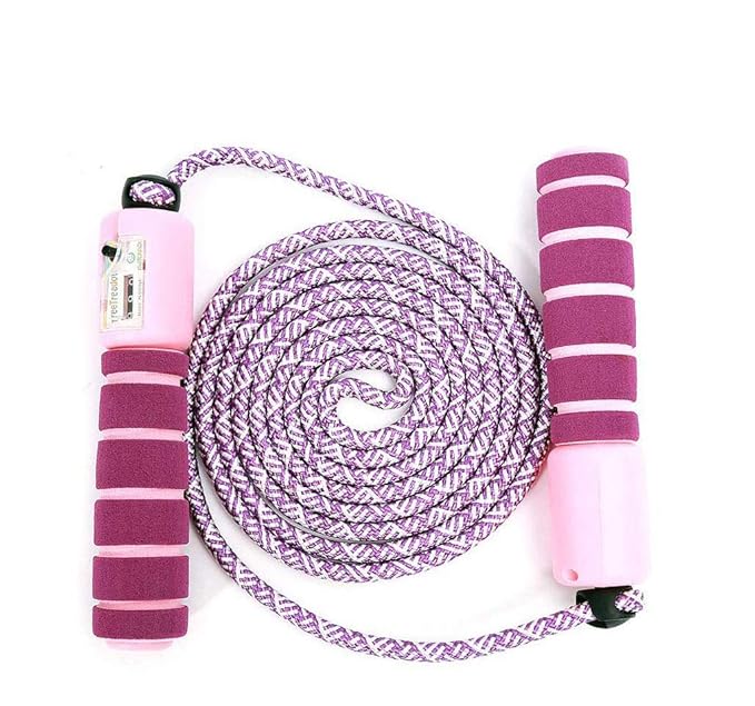 QYY Einstellbar Kinder Springseil, Springseil Speed Rope mit Zähler Und Komfortablen & Anti-Rutsch Griffen für Fitness