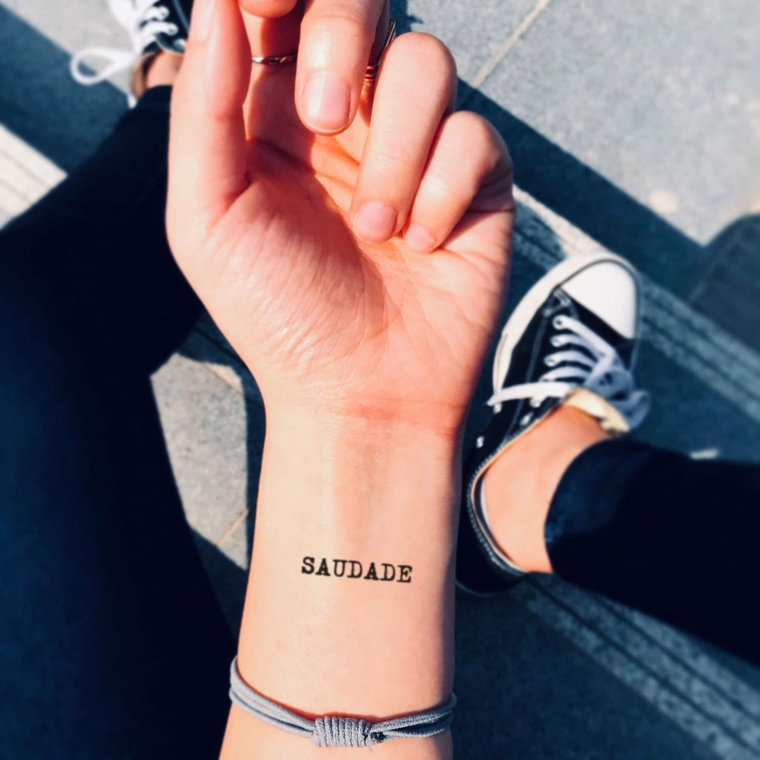 Amazon Com Saudade Temporary Tattoo Sticker Set Of 4 Www Ohmytat Com Beauty