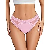 Avidlove Womens Underwear Sexy Thongs Floral Lace Bikini Panties Criss Cross Back Splice Tangas 1-3 Packs