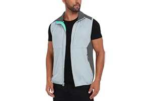 Little Donkey Andy Men's Water-resistant Outerwear Vests, Stretch Windproof Vest for Cycling, Running, Golf