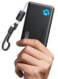 INIU Portable Charger, Ultra Slim 45W Fast Charging with Attached USB C Cable, Flight-Safe 10000mAh PD Power Bank Battery Pack, Travel Essential Phone Powerbank for iPhone 17 16 Samsung S25 Google etc