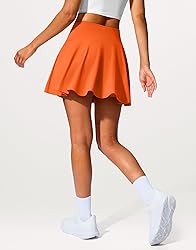 SANTINY 14" Tennis Skirt Golf Skorts with Pockets