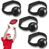Deekin 4 Pcs Football Catching Trainer Hand Strap for Youth Boys Practice | Receiving Training Aid, Fingertip Grip Design, Adjustable Wrist Straps, Practice Equipment for Beginner Players