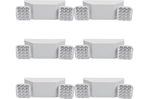 AKT LIGHTING Commercial Emergency Light, UL Certified, White Emergency Light Fixture with 2 LED Square Heads Adjustable & Backup Batteries Exit Lighting Pack of 6
