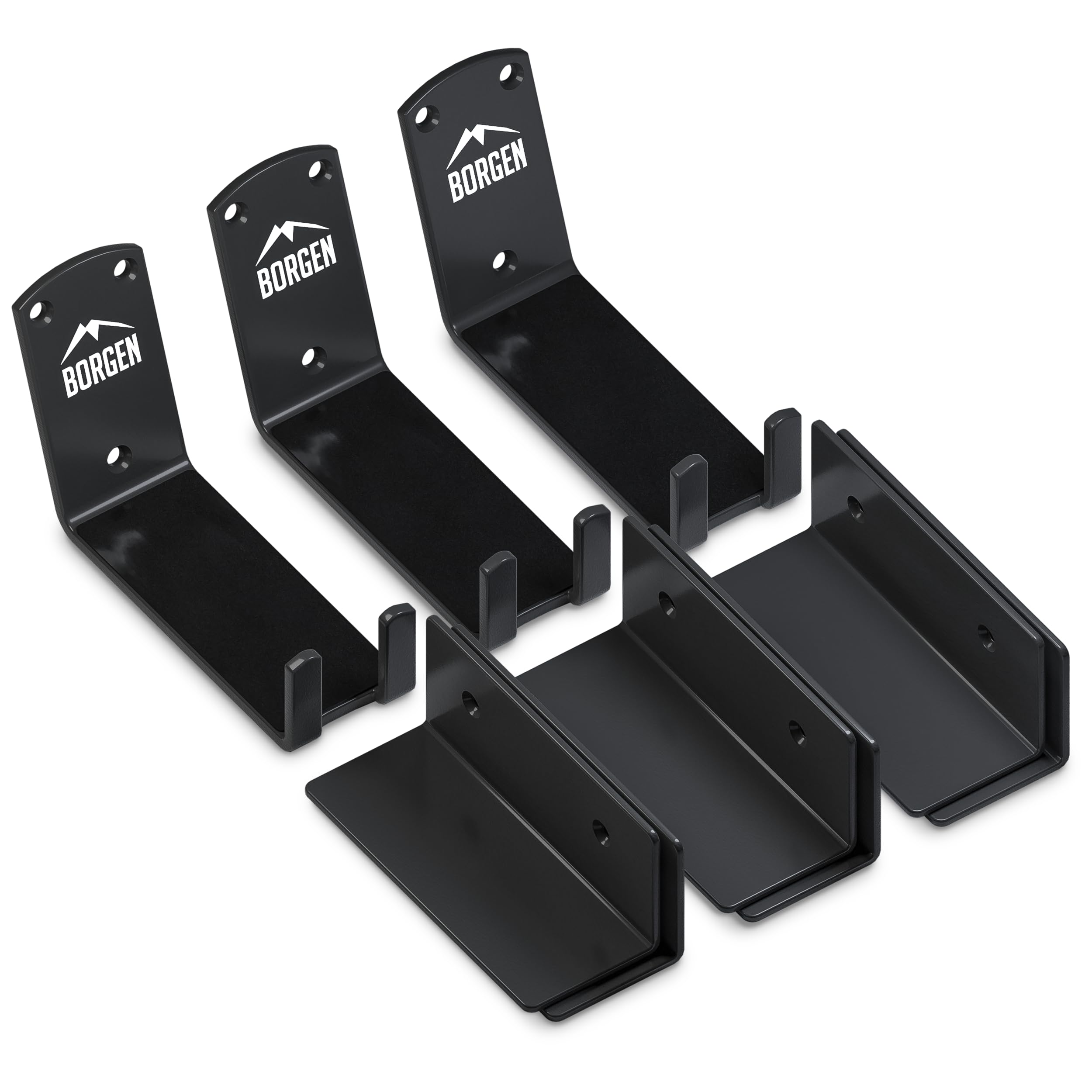 Borgen Bike Wall Mount - Bike Wall Rack Pedal for E-Bike, MTB or Road Bike with Support Bracket and Wall Protection Pads