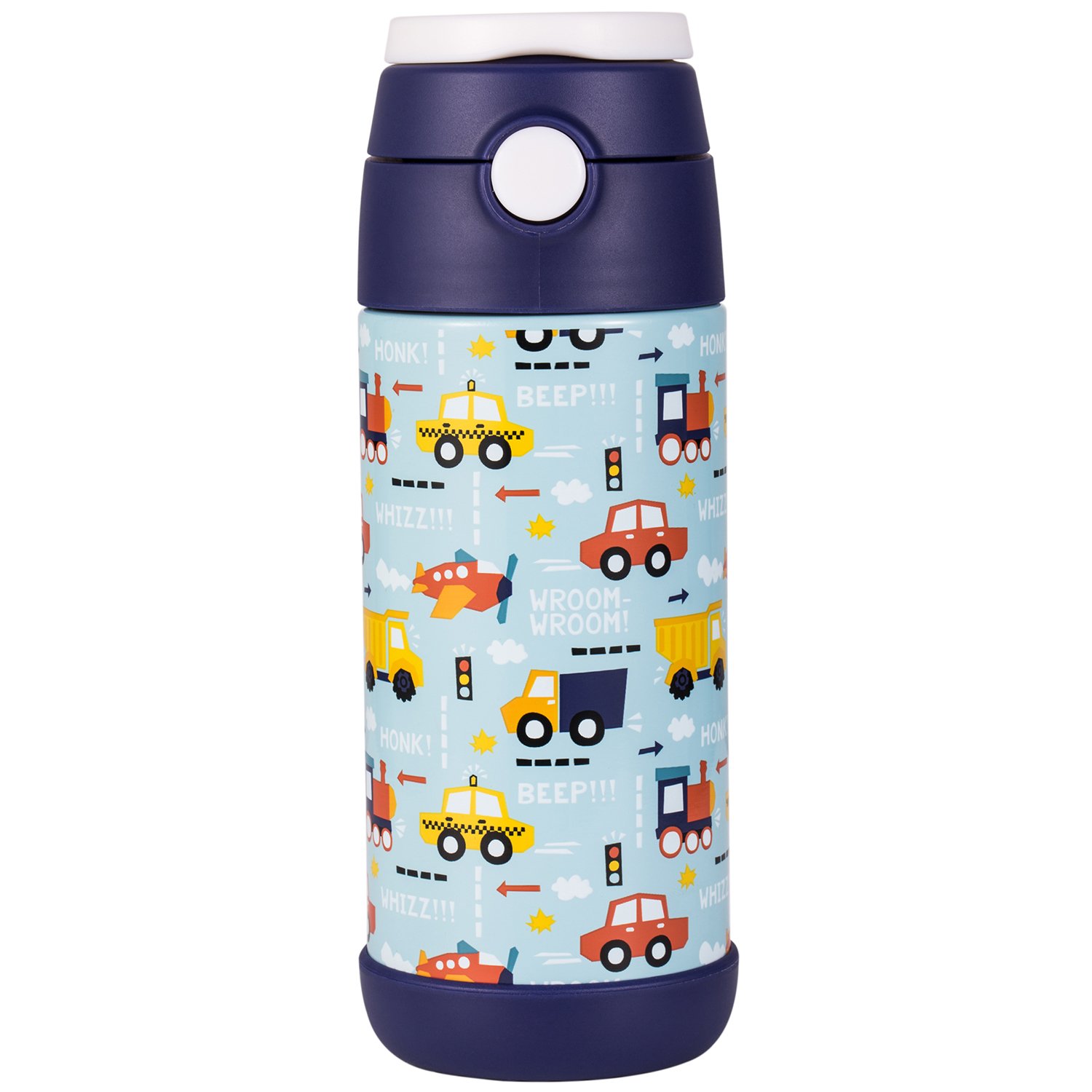 Flask for Kids Vacuum Insulated Water Bottle with Straw 12 ounce