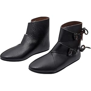 Lord of Battles Medieval Jorvik Leather Viking Shoes for Men & Women - York Boots for LARP, Reenactment, SCA & Renaissance Fa