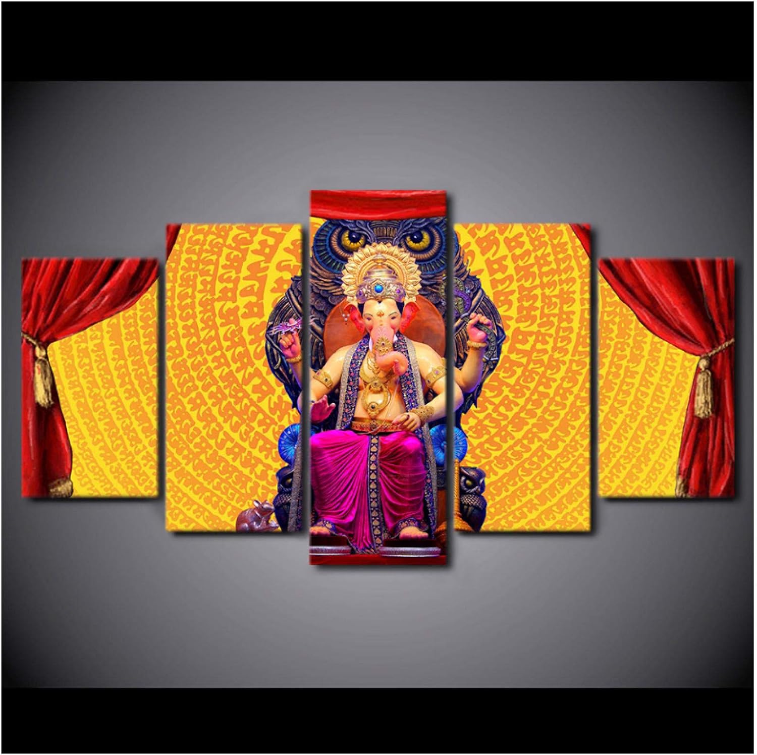 Canvas Art Hindu God Ganesha Elephant Wall Pictures for Room Canvas Art