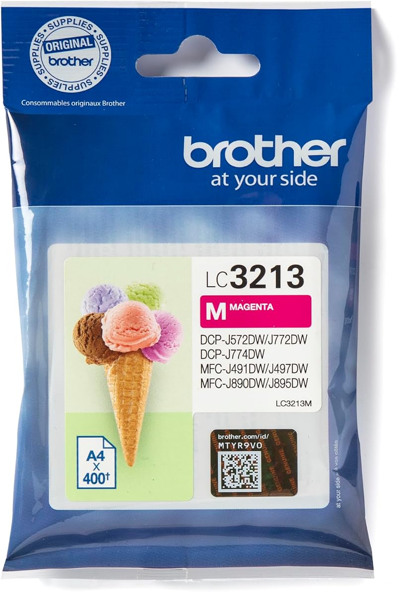 Brother LC3213M Magenta Ink Cartridge High Yield 1 Pack Genuine