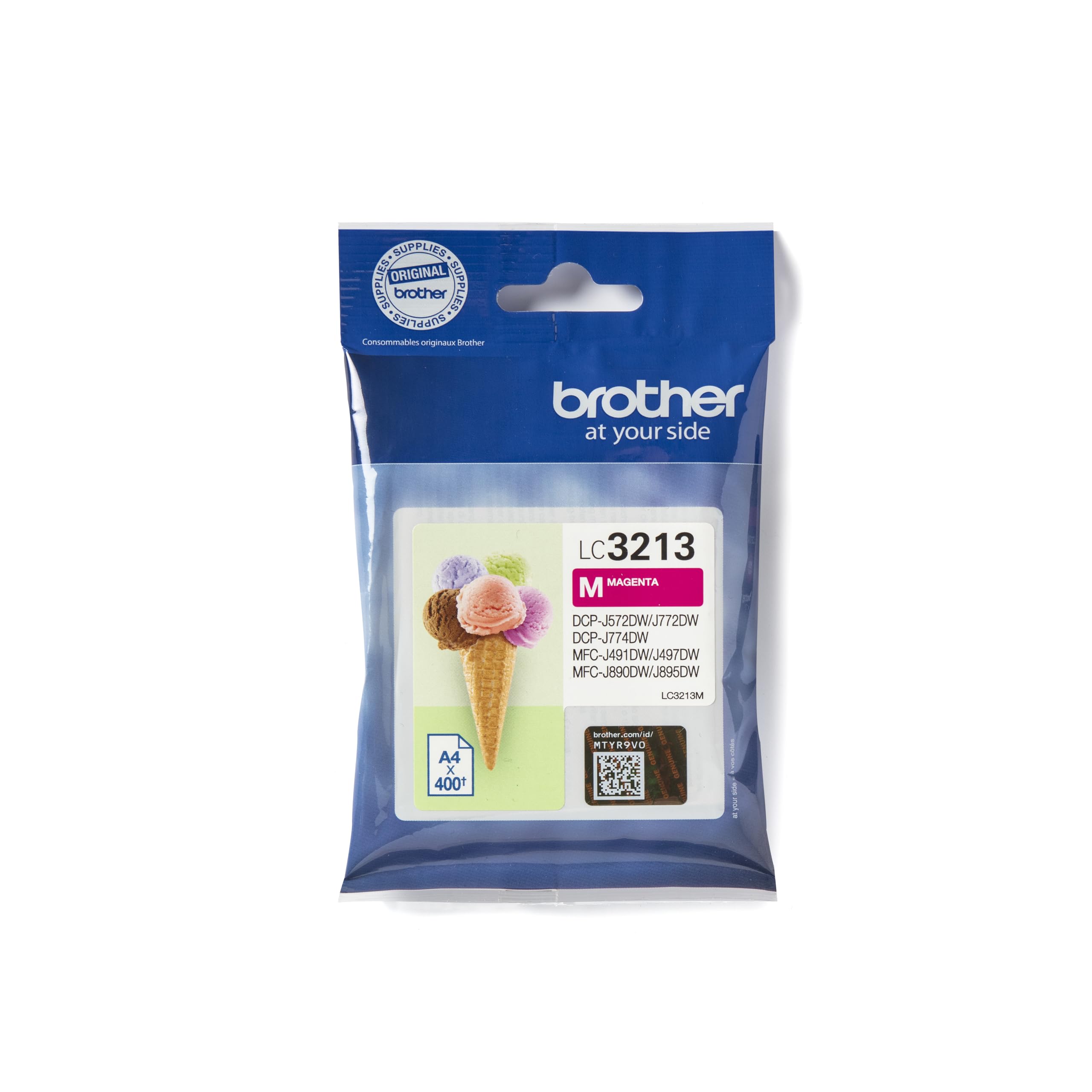 Brother LC-3213M Inkjet Cartridge, Magenta, Single Pack, High Yield, Includes 1 x Inkjet Cartridge, Genuine Supplies