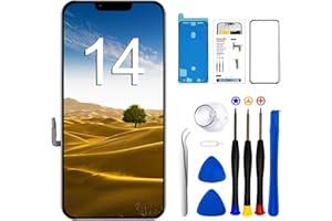 SIMDOG for iPhone 14 Screen Replacement Kit 6.1 inch, Full HD LCD Display 3D Touch Screen Digitizer Full Assembly + Repair Tools. Model A2649, A2881, A2884, A2883, A2882
