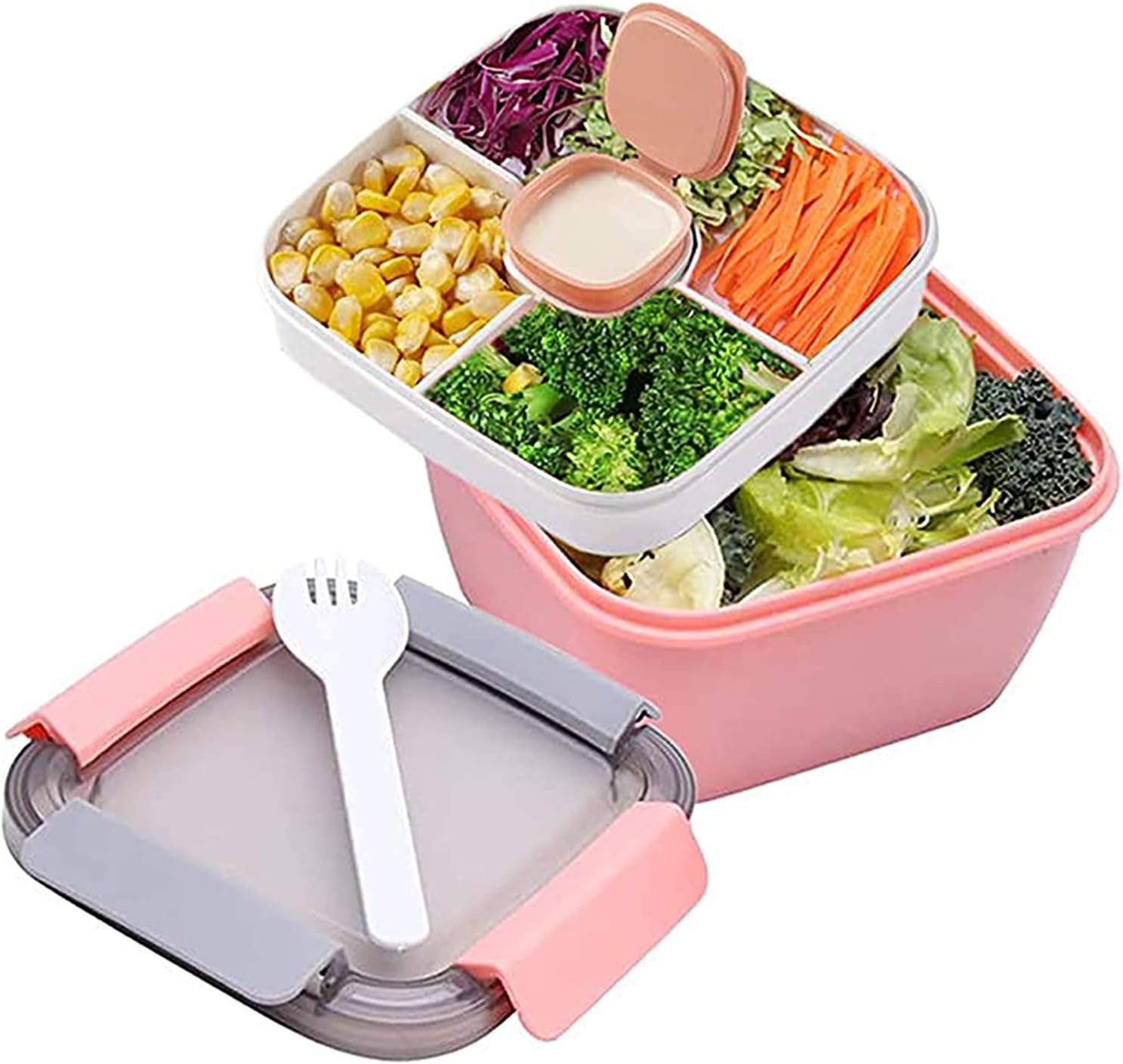 DELFINO Salad Lunch Container with Large, BentoStyle