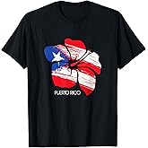 Puerto Rico Culture Roots Amapola Boricua Flag T-Shirt