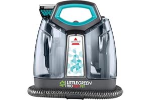 BISSELL Little Green Proheat Nettoyant en profondeur portable pour moquette et tissus d'ameublement Bleu sarcelle