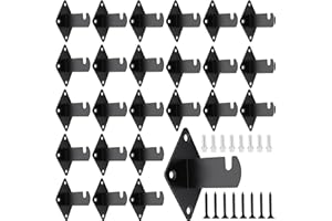 TCEVILY 24 Pcs Gridwall Mount Brackets with Screws Gridwall Brackets for Grid Panels Clothing Store Cloakroom Retail Display Wall Organization (24)