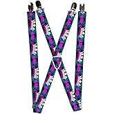 Buckle-Down mens Buckle-down - Crown Suspenders, Multicolor, One Size US