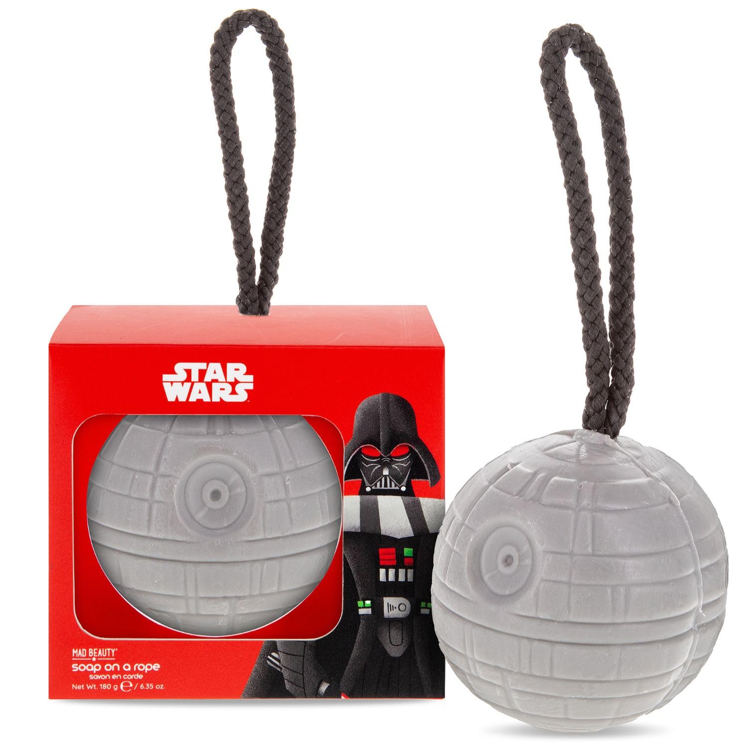 Star Wars Death Star Soap Bar with Rope | Mad Beauty | Fun Skincare gift for Men and Star Wars Fans