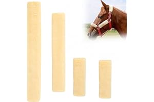 Jeffers Equine Horse Fleece Halter Tube Set – 4 Piece Soft Padded Nose Guard Cover for Halters, Cushioned Comfort Wraps for Horses, Cob, Draft, Tack Accessories, Training, Travel, Stable Use