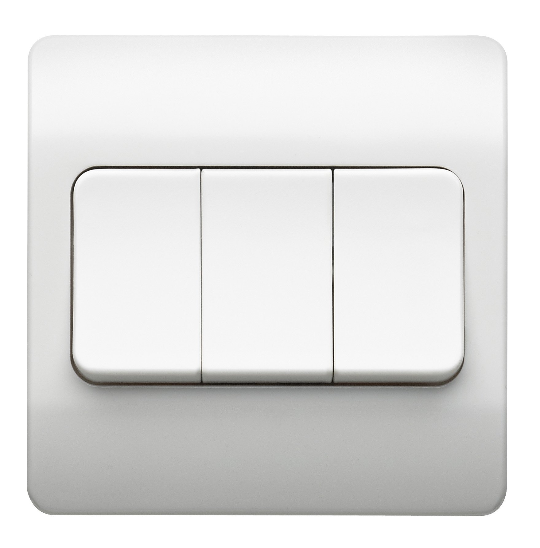Mk K4783WHI 10A 3-Gang Single Pole 2-Way Wide Plateswtch