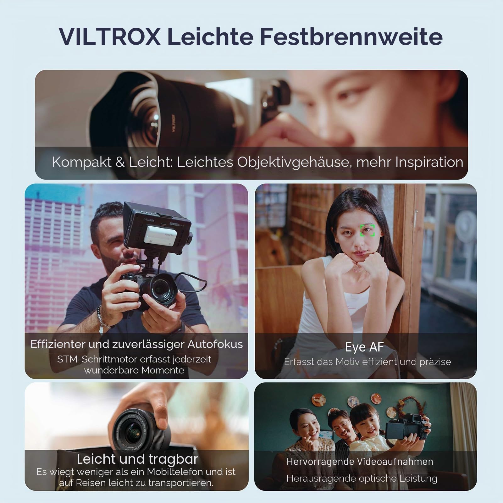 VILTROX AF 20mm F2.8 FE für Sony E Mount Vollformat Objektiv Prime 4