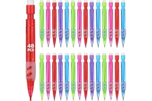Office School Writing Drawing, 0.7 Mm Assorted Colors Automatic Mechanical Pencils with Eraser, Mini Pens Stationery Supplies