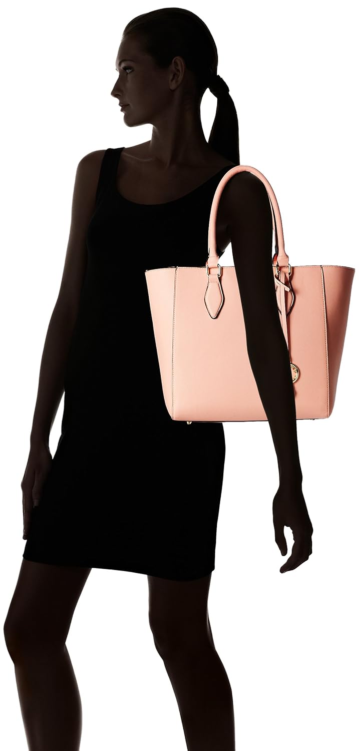 cathy london women's handbag, material- synthethic leather, colour- peach