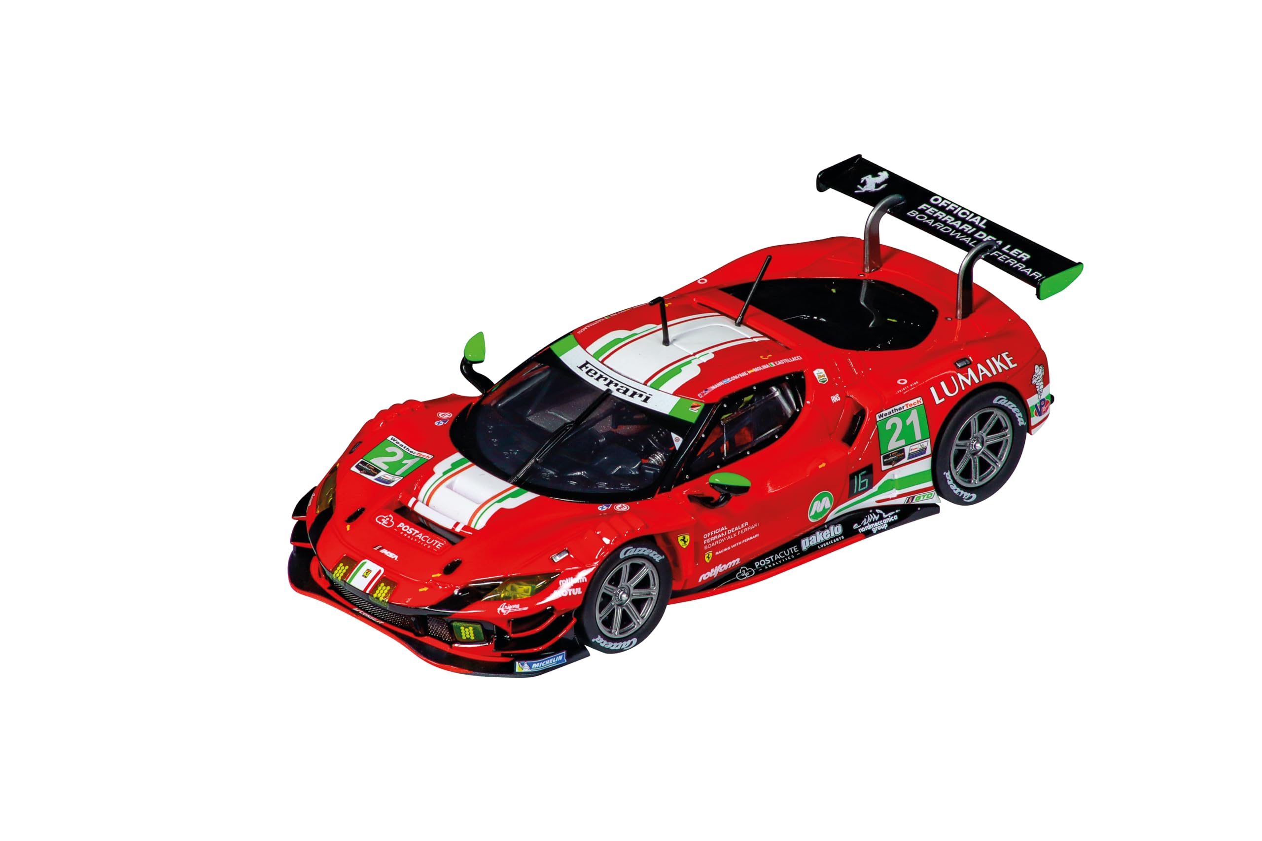Carrera Evolution 20027762 Ferrari 296 GT3 AF Corse No21 I 1:32 Scale Slot Car I With Working Front & Rear Lights I Suitable For Ages 8 Years+