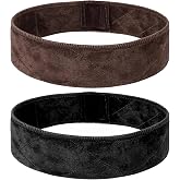 Gmlawsc Black and Brown Adjustable Velvet Wig Grip Headband &ndash; 2-Pack Comfortable Non-Slip Wig Band