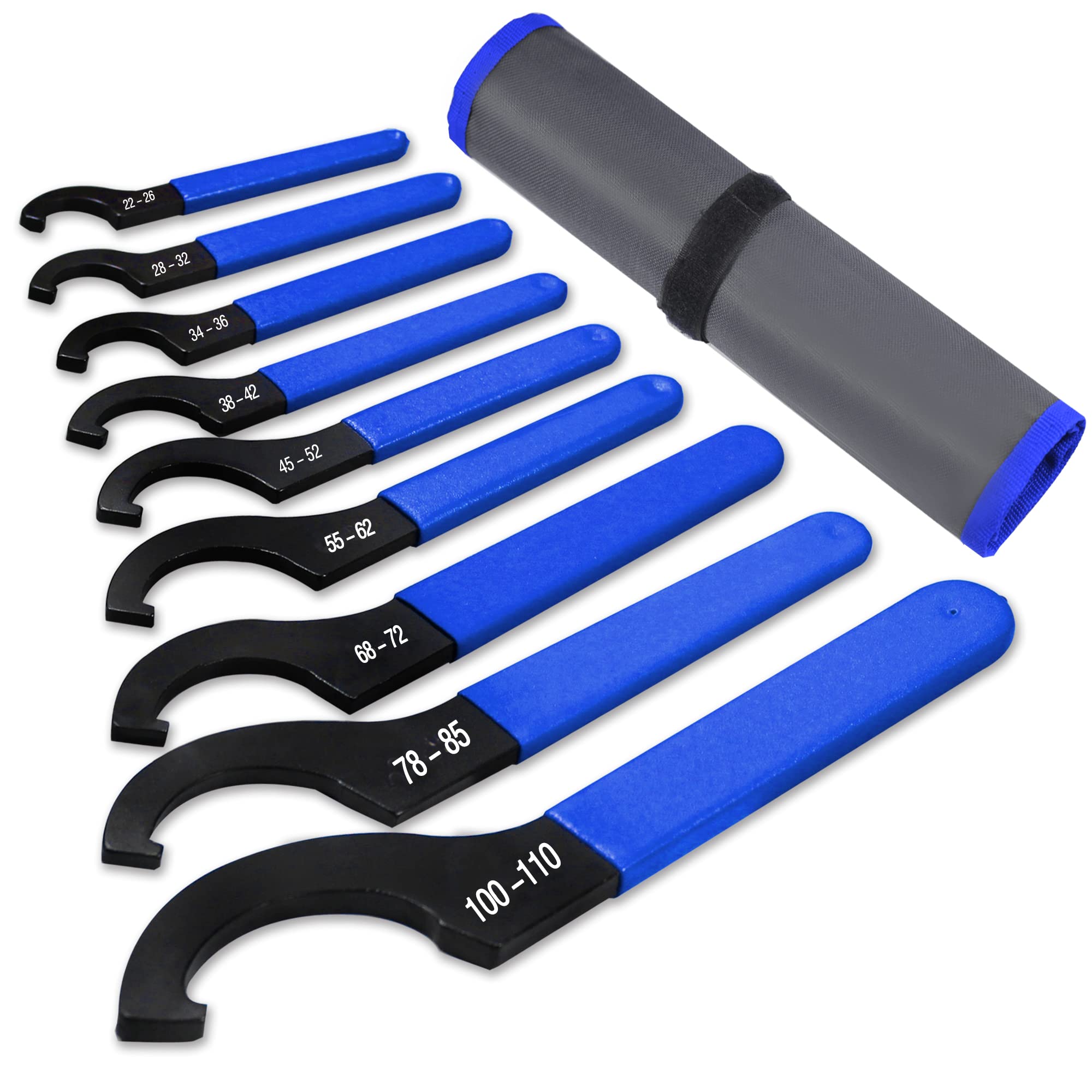 Photo 1 of AutoWanderer Tool Coilover Wrench, Adjustable Spanner Wrench Set Universal Carbon Steel Shock Spanner for Most Coil Over Shock Adjustments
