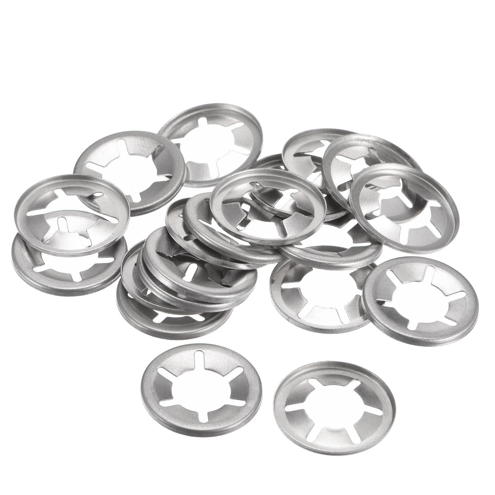 Kozelo 20pcs M14 Internal Tooth Star Locking Washer - [14mmID x 28mmOD] for Shock Absorption of Mechanical Equipment Quick Speed Locking Washers 304 Stainless Steel — image 1