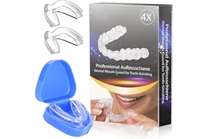 LLOXIIEAN Mouth Guard for Grinding Teeth - Mouth Guard for Clenching Teeth at Night, BPA Free New Upgraded Dental Night Guard Stops Bruxism for Adults & Kids 2 Sizes Pack of 4 (2 Pairs)