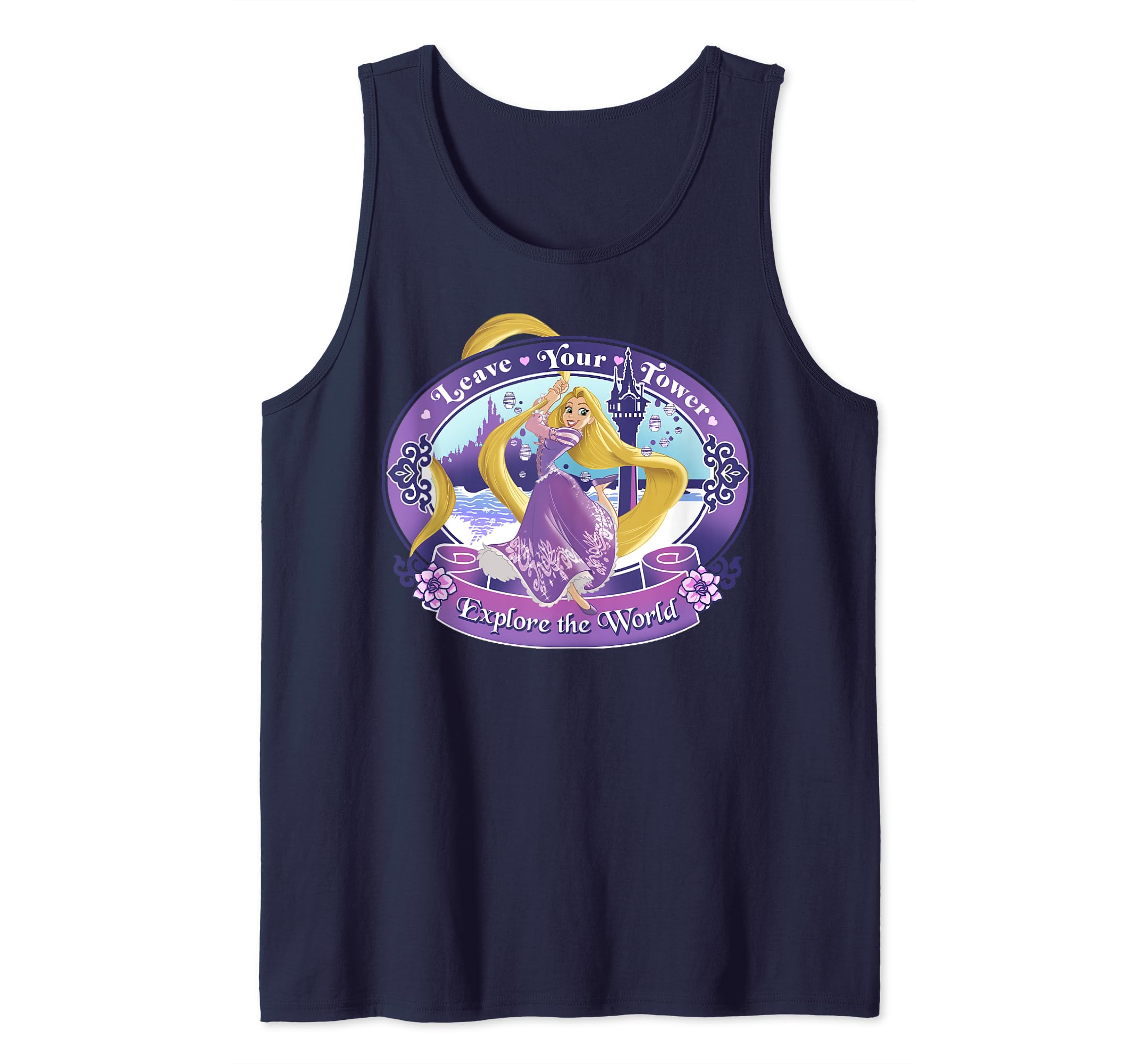 Disney Tangled Explore The World Circle Banner Tank Top