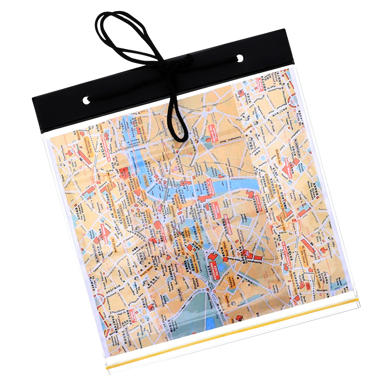 Waterproof Map Holder Case Clear Map Holder Waterproof Map Case A4 Map Holder Waterproof Walking Clear Map Case Waterproof Hiking Pouch Holder with Window & Lanyard Map Holder for Hiking, Camping