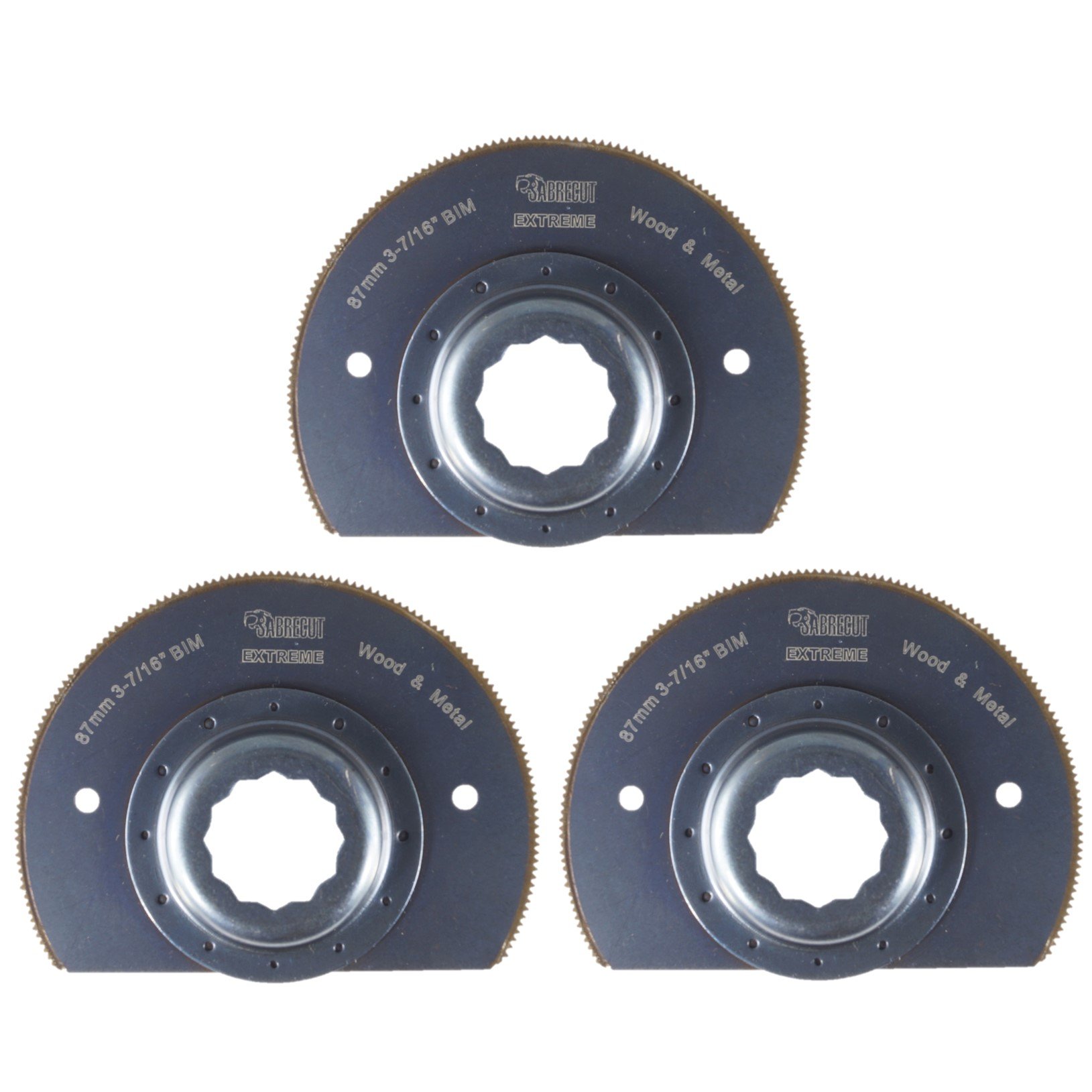 3 x 87mm SabreCut SC90B_3 Metal Blades Compatible with Fein SuperCut and Festool Vecturo (Non-StarLock) Oscillating Multitool Multi Tool Accessories