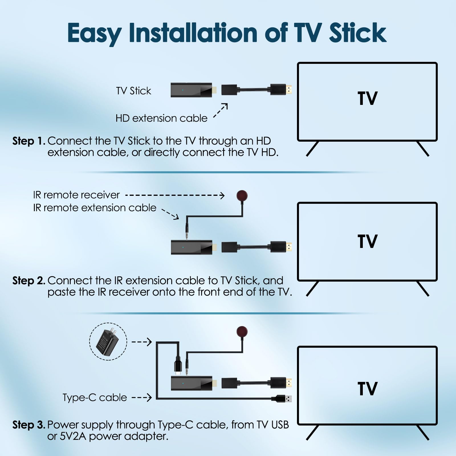 BL Android TV Stick 4K, 2025 Android TV Stick 10.0 2GB RAM 16GB ROM, Tv Stick 4K Ultra HD H313 CPU Supports 2.4G/5G Wi-Fi Bluetooth 5.0 USB HDR10 with Bluetooth Voice Remote Control