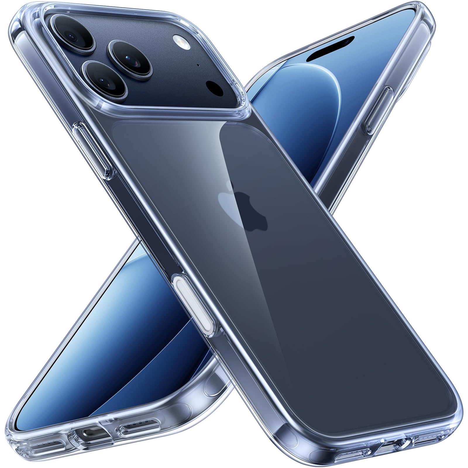 Photo 1 of TORRAS Shockproof for iPhone 17 Pro Max Case with Camera Control Button, [12FT Military Grade Drop Protection] Soft Touch & Transparent Slim 17 Pro Max Case with DIY Buttons, Crystal Clear
