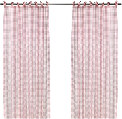 Ikea Curtains Nyvaken Pair Of Curtains Ready To Hang With Ties