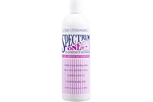 Chris Christensen Spectrum One Dog Conditioner, Coarse and Rough Coat, Groom Like a Professional, Repairs and Protects, Maintains Inner Cortex Hydration, Made in The USA, 16 oz